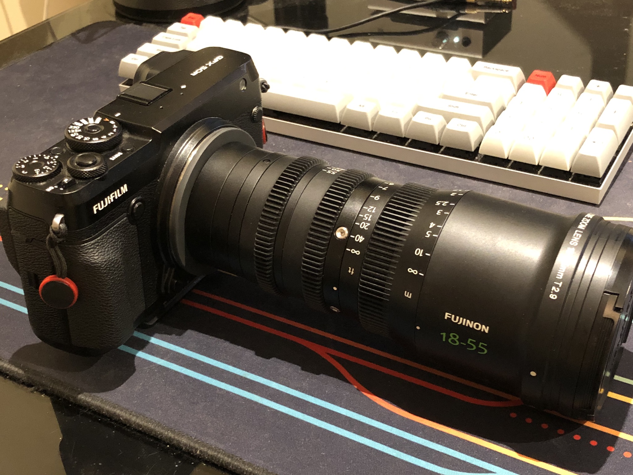 Adapted 18-55 fitted to GFX 50R